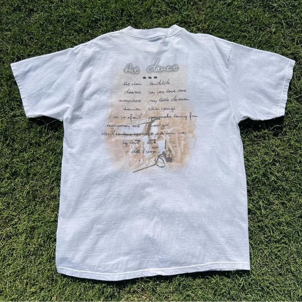 Mens vintage 90s Fleetwood Mac band tee shirt white cream the dance reunion tour - Picture 4 of 4